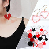 20PCS Acrylic Heart Round Pentagram Charms Pendant for Earring Jewelry Making