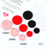 20PCS Acrylic Heart Round Pentagram Charms Pendant for Earring Jewelry Making