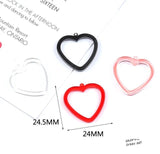 20PCS Acrylic Heart Round Pentagram Charms Pendant for Earring Jewelry Making