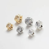 8PCS Feather Shape Brass Beads Spacer Bead Jewelry Making DIY Hand 14k Plated