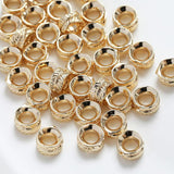 8PCS Feather Shape Brass Beads Spacer Bead Jewelry Making DIY Hand 14k Plated