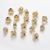 8PCS Feather Shape Brass Beads Spacer Bead Jewelry Making DIY Hand 14k Plated