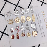 Gold-plated Zircon Necklace and Earring Set