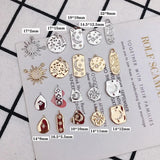 Gold-plated Zircon Necklace and Earring Set