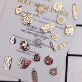 Gold-plated Zircon Necklace and Earring Set