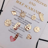 Gold-plated Zircon Necklace and Earring Set