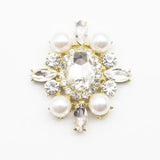 5pcs Metal Wedding Decor Oval Crystal Rhinestone Alloy Accessories