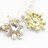 5pcs Metal Wedding Decor Oval Crystal Rhinestone Alloy Accessories