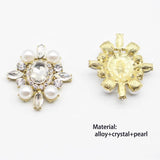 5pcs Metal Wedding Decor Oval Crystal Rhinestone Alloy Accessories