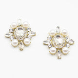 5pcs Metal Wedding Decor Oval Crystal Rhinestone Alloy Accessories