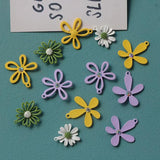 10pcs Flower Pendant Charms for Diy Jewelry Making