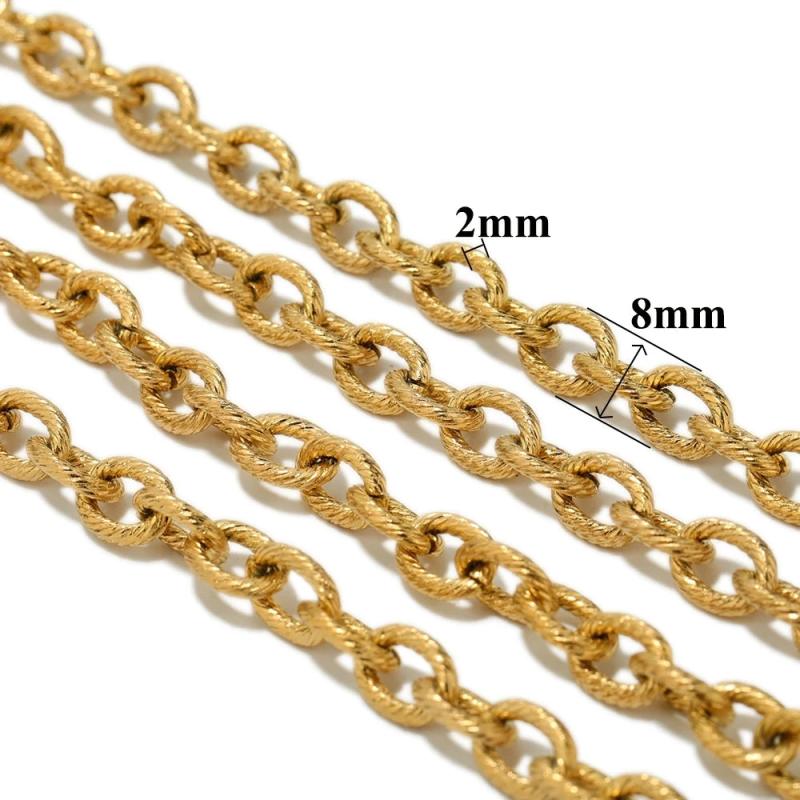 1 Meter Stainless Steel Twist Chain for DIY Necklace
