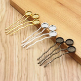 12mm Copper Cabochons Hair Clips Diy Making Accessories 5pcs