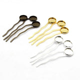 12mm Copper Cabochons Hair Clips Diy Making Accessories 5pcs