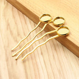 12mm Copper Cabochons Hair Clips Diy Making Accessories 5pcs