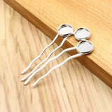 12mm Copper Cabochons Hair Clips Diy Making Accessories 5pcs