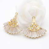 2PCS 20x20MM 14K Fan Shape Connect Charms Pendants Jewelry Making Supplies