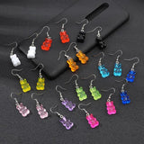 DIY Bear Charms Earrings Kit Necklace Pendant Lobster Clasp Jump Rings