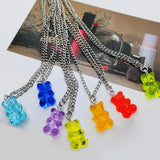 DIY Bear Charms Earrings Kit Necklace Pendant Lobster Clasp Jump Rings