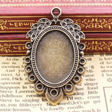Bronze Cabochon Frame Settings for DIY Pendant Charm 10pcs K04508