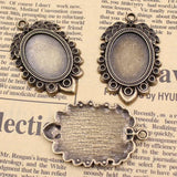Bronze Cabochon Frame Settings for DIY Pendant Charm 10pcs K04508