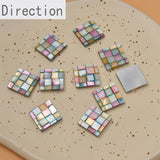 Sea Shell Mosaic Pink Square Love DIY Earrings 1PCS