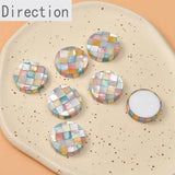 Sea Shell Mosaic Pink Square Love DIY Earrings 1PCS