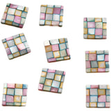Sea Shell Mosaic Pink Square Love DIY Earrings 1PCS