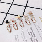 Oil Dripping Alloy Portrait Earrings - Set of 4