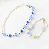 6PCS Glass Bead Pendant Charms for DIY Jewelry Making