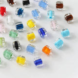 6PCS Glass Bead Pendant Charms for DIY Jewelry Making