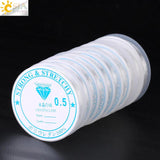 CSJA Elastic Fish Cord Beading Thread for DIY Jewelry F374