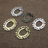 Oval Cabochons Glass Brooch Blank Setting Bezel Tray Base DIY Making 5pcs