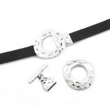 3pcs Bronze/Silver OT Hooks Clasp For 10mm Flat Leather Cord Bracelet