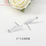 6PCS 24K Plated Brass Stud Earrings for Jewelry Making