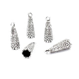 10pcs Antique Silver Tassels End Cap Beads Crimp Alloy Vintage Charms