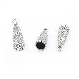 10pcs Antique Silver Tassels End Cap Beads Crimp Alloy Vintage Charms