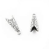 10pcs Antique Silver Tassels End Cap Beads Crimp Alloy Vintage Charms