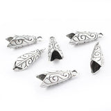 10pcs Antique Silver Tassels End Cap Beads Crimp Alloy Vintage Charms