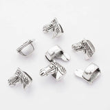 10pcs Alloy Horse Head Spacer Beads for Leather Cord Bracelet Jewelry DIY