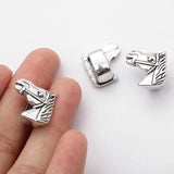 10pcs Alloy Horse Head Spacer Beads for Leather Cord Bracelet Jewelry DIY