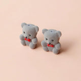 Vintage Bear Earrings Accessories - 2pcs