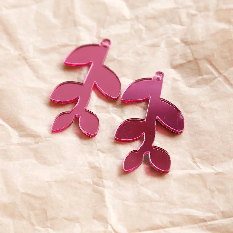 Japanese Multi-color Leaf Pendants for DIY Earrings