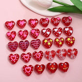 Hand-painted Red Glass Love Peach Heart DIY Phone Chain Necklace