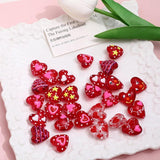 Hand-painted Red Glass Love Peach Heart DIY Phone Chain Necklace