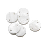 20Pcs Shell Round Pendants 20mm Charm For Jewelry Making