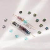 Czech Glass Plum Flowers Beads for DIY Jewelry Earrings
