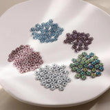 Czech Glass Plum Flowers Beads for DIY Jewelry Earrings