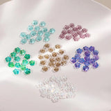 Czech Glass Plum Flowers Beads for DIY Jewelry Earrings
