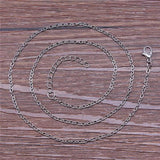 10pcs 40+5cm Rhodium Necklace Chain with Lobster Clasp for Jewelry Making